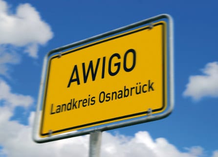 Ortsschild AWIGO